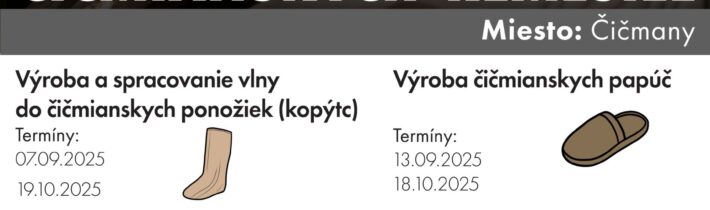 Workshopy tradičných čičmianskych remesiel